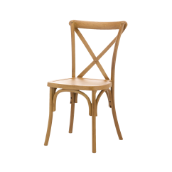 Silla de boda de madera CROSS-BACK WOOD rústico claro