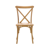 Silla de boda de madera CROSS-BACK WOOD rústico claro