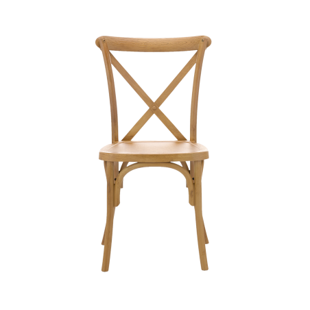 Silla de boda de madera CROSS-BACK WOOD rústico claro