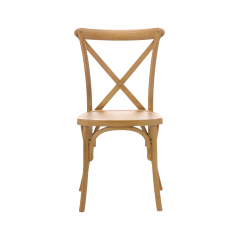 Silla de boda de madera CROSS-BACK WOOD rústico claro