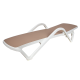 Tumbona de piscina de plástico MARINA beige