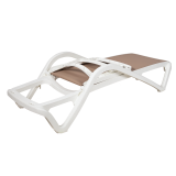 Tumbona de piscina de plástico MARINA beige