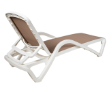 Tumbona de piscina de plástico MARINA beige