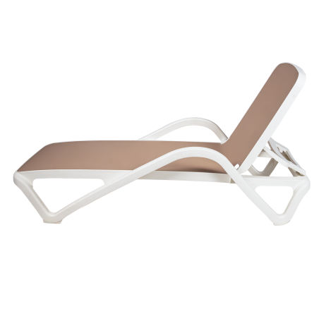 Tumbona de piscina de plástico MARINA beige