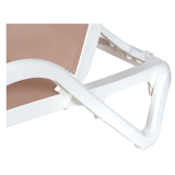 Tumbona de piscina de plástico MARINA beige