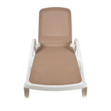 Tumbona de piscina de plástico MARINA beige