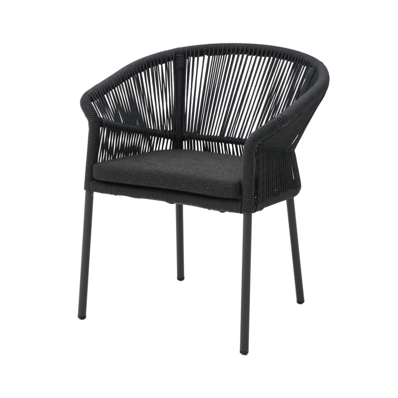 Silla de tecnorratán AUGUSTO antracita