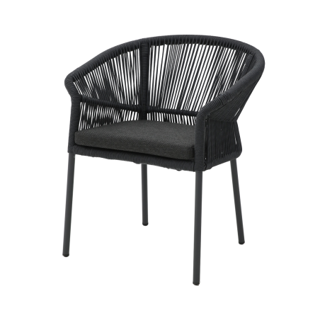 Silla de tecnorratán AUGUSTO antracita