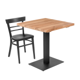La silla de restaurante de madera EPIC negra