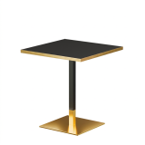 Mesa Da Bistro OMEGA 68x68 antracita con canto dorado
