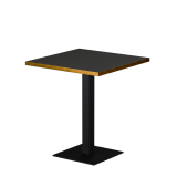 Mesa Da Bistro ALFA S 68x68 antracita con canto dorado