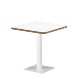 Mesa Da Bistro ALFA S 68x68 blanca con borde Multiplex