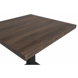 Mesa Da Bistro ALFA S 68x68 nogal del sur con borde Dark Wood