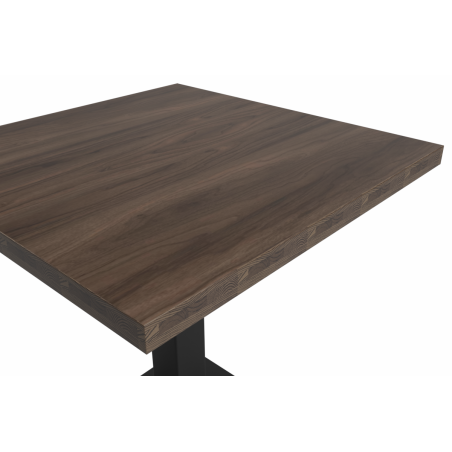 Mesa Da Bistro ALFA S 68x68 nogal del sur con borde Dark Wood