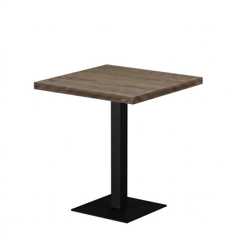 Mesa Da Bistro ALFA S 68x68 roble Sonoma tabac con borde Dark Wood