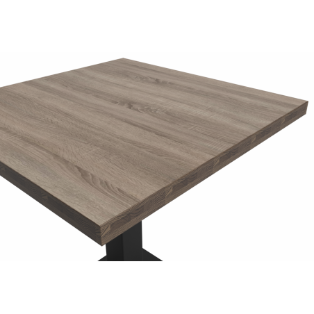 Mesa Da Bistro ALFA S 68x68 roble Sonoma tabac con borde Dark Wood