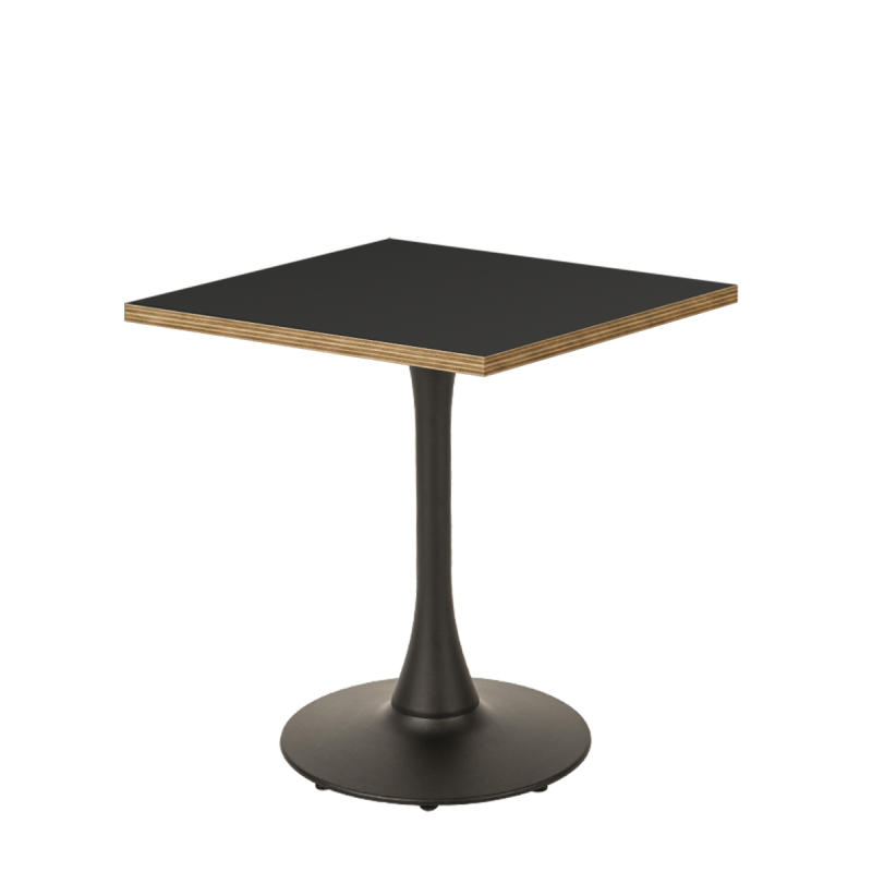 Mesa Da Bistro ARIOSO 68x68 antracita con borde Multiplex