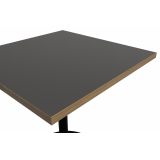 Mesa Da Bistro ARIOSO 68x68 antracita con borde Multiplex