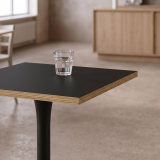 Mesa Da Bistro ARIOSO 68x68 antracita con borde Multiplex
