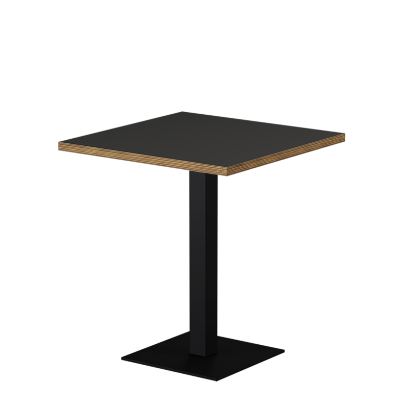 Mesa Da Bistro ALFA S 68x68 antracita con borde Multiplex