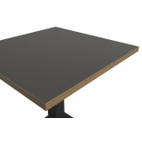 Mesa Da Bistro ALFA S 68x68 antracita con borde Multiplex