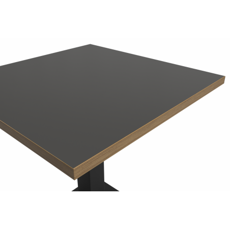 Mesa Da Bistro ALFA S 68x68 antracita con borde Multiplex