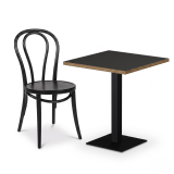 Mesa Da Bistro ALFA S 68x68 antracita con borde Multiplex