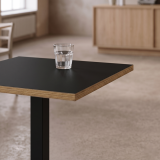 Mesa Da Bistro ALFA S 68x68 antracita con borde Multiplex