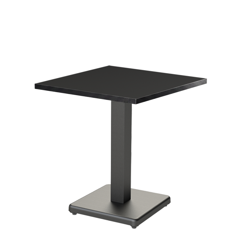 Mesa Da Bistro IMPERIO 68x68 antracita con canto Matt Black