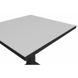Mesa Da Bistro ALFA S 68x68 gris perla con borde Matt Black
