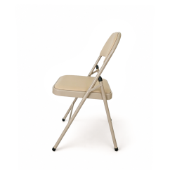 Catering silla plegable POLY 4 beige piel sintética