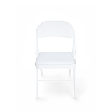 Catering silla plegable POLY 4 blanca piel sintética