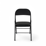 Catering silla plegable POLY 4 negra piel sintética