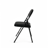 Catering silla plegable POLY 4 negra piel sintética