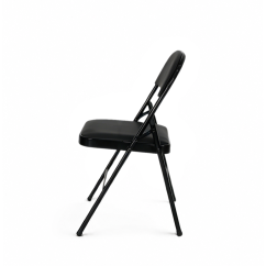 Catering silla plegable POLY 4 negra piel sintética