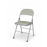 Catering silla plegable POLY 4 gris piel sintética