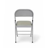 Catering silla plegable POLY 4 gris piel sintética