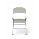 Catering silla plegable POLY 4 gris piel sintética