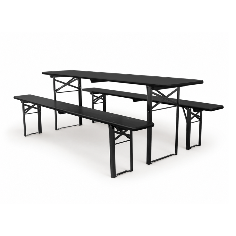 Juego de cervecería WOODY SOLID 220x50 negro