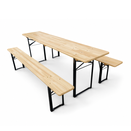 Juego de cervecería WOODY SOLID 220x50 pino