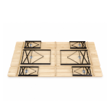 Juego de cervecería WOODY SOLID 220x50 pino