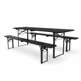 Juego de cervecería WOODY SOLID 220x70 negro