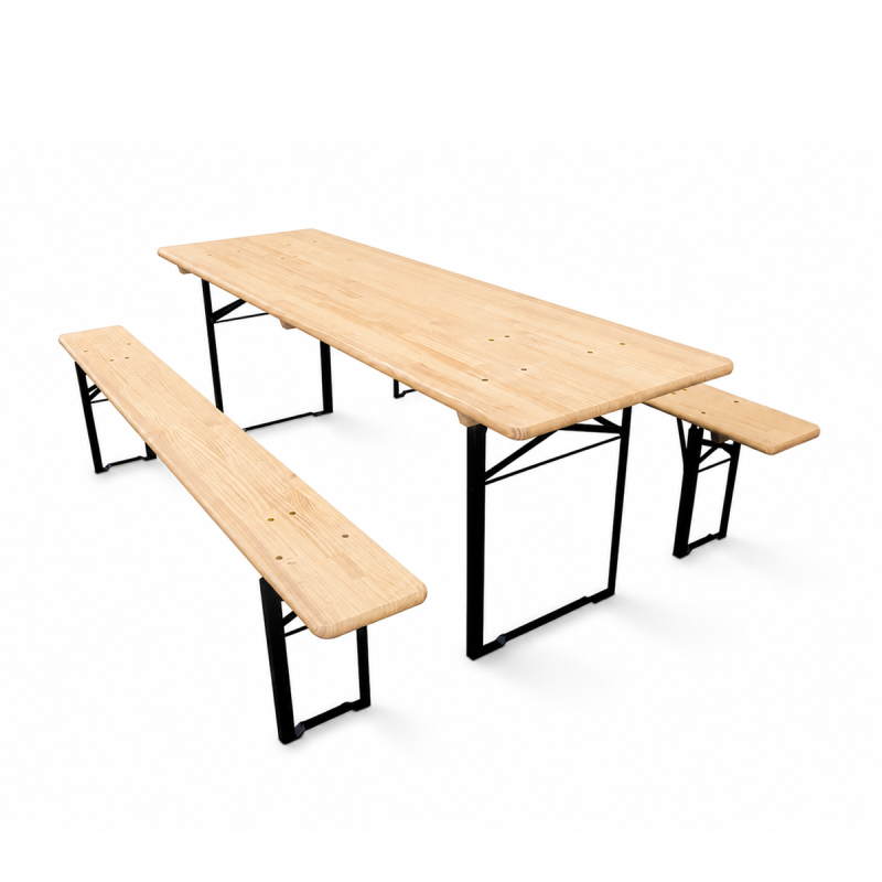 Juego de cervecería WOODY SOLID 220x70 pino