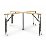Mesa para jardín cervecero WOODY CROSS 241x241 abeto