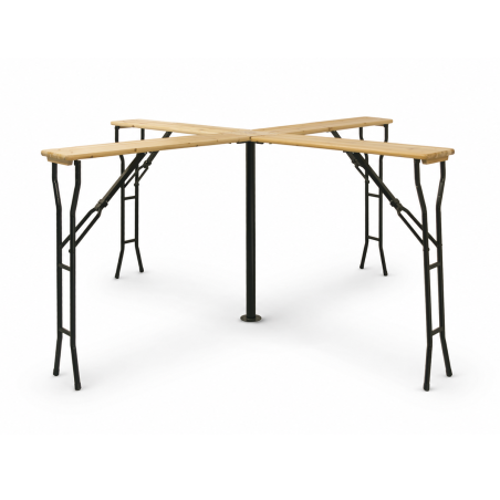 Mesa para jardín cervecero WOODY CROSS 241x241 abeto