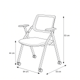 Silla de formación OPTIMA CA negro y gris