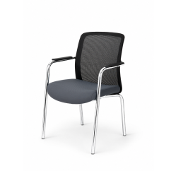 Silla de formación LENZO negro y gris
