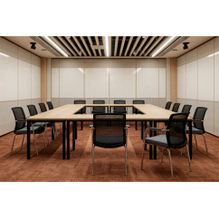 Silla de formación LENZO negro y gris
