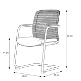 Silla de formación QUADRA negra