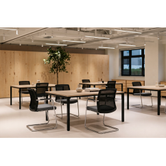 Silla de formación QUADRA negro y gris
